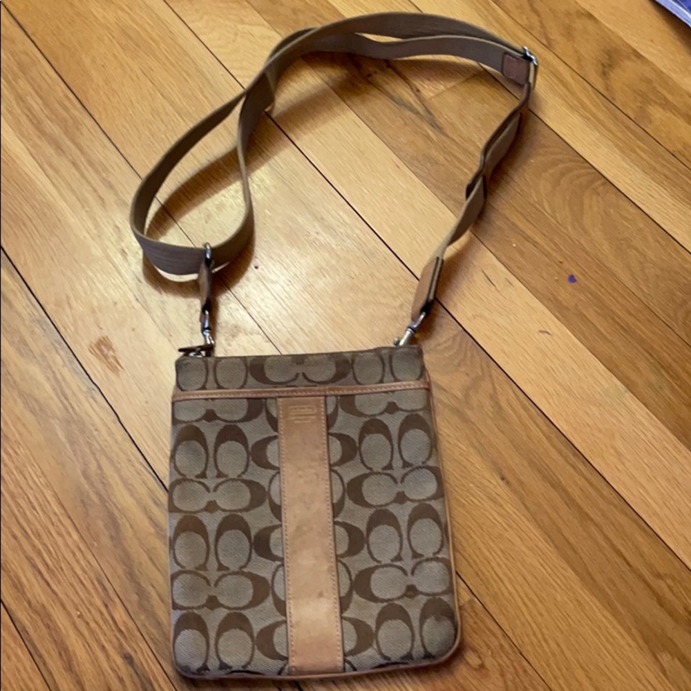 100% Authentic Coach Material Rectangular Crossbo… - image 2